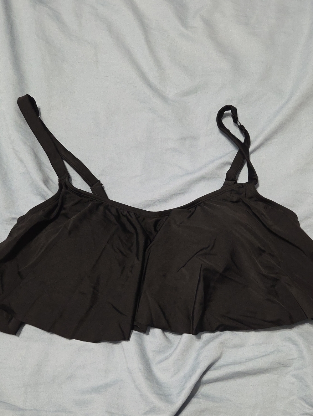 Swim Black Flowy Bralette Top